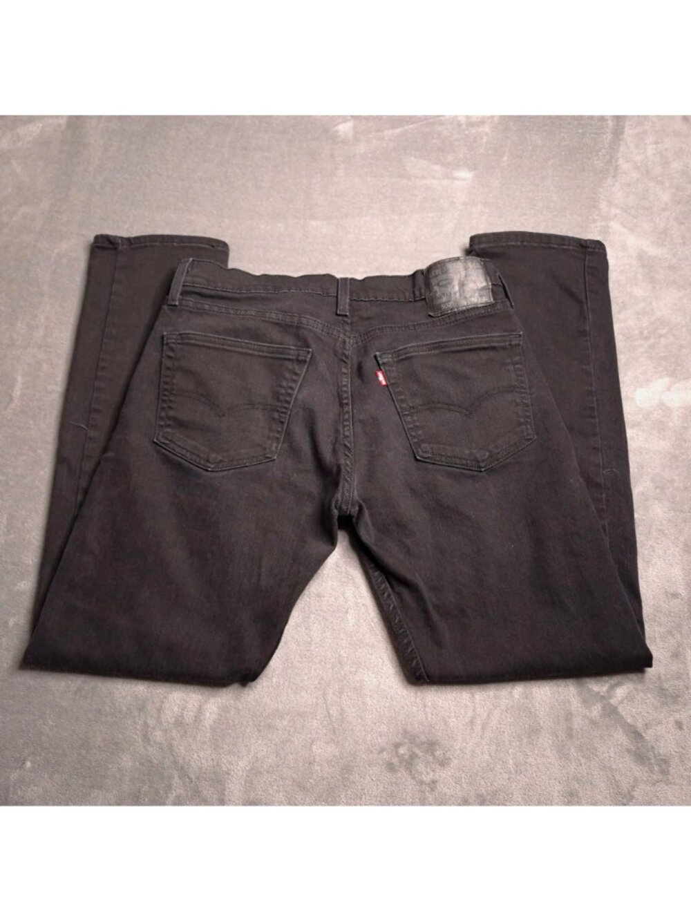 Levis Mens 502 Taper Leg Regular Fit Jeans 32 Black Denim Casual Stretch - Picture 2 of 8
